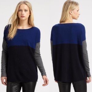 Vince Colorblock Wool Cashmere Sweater